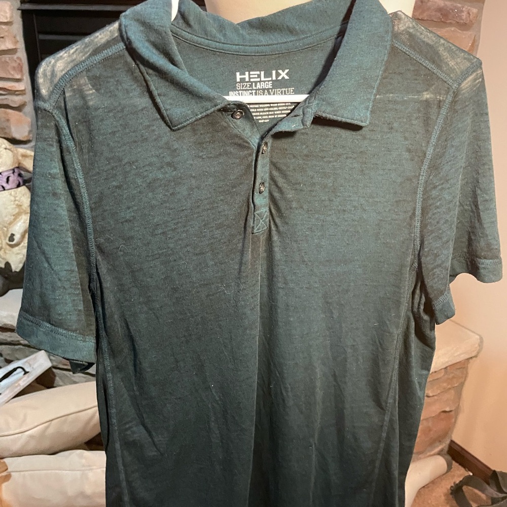 Helix Men's Teal Polo Shirt